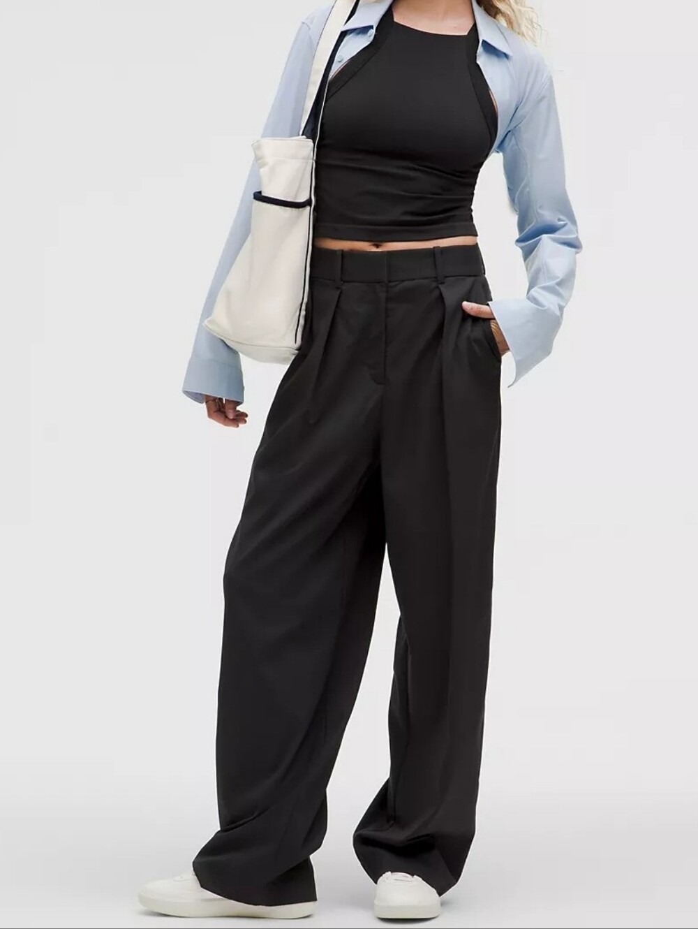 lululemon Pleat-Front High-Rise Trouser *Regular Black Size 12 NWT